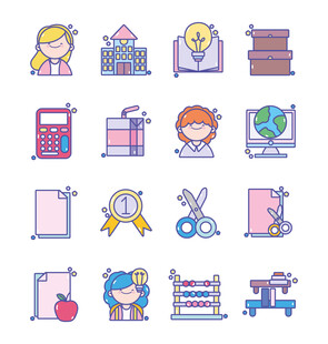 教育相关图标集合