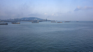 海上船只远景景观