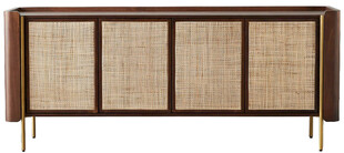 现代简约藤编木质餐边柜