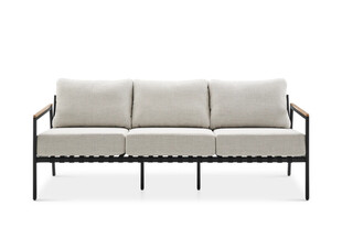 简约金属框架米色沙发