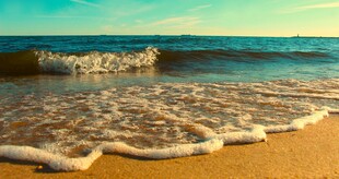 海边沙滩海浪美景