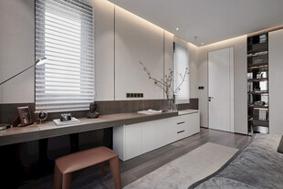 现代简约风书房室内一角