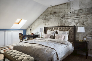 简约阁楼卧室温馨场景