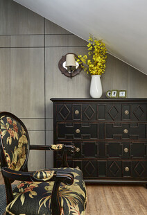 复古风角落装饰的精致家具