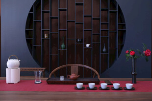 日式茶室雅致茶具布置