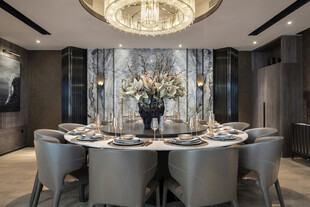 奢华现代风餐厅布置