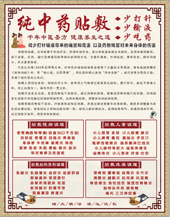 纯中药贴敷介绍海报
