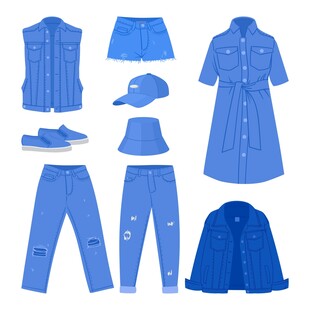 牛仔服饰套装