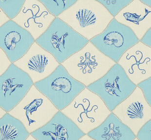 海洋元素几何图案背景