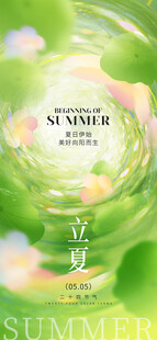 夏日清新绿意环绕景象