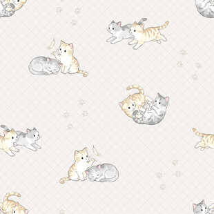 可爱猫咪图案背景纹理