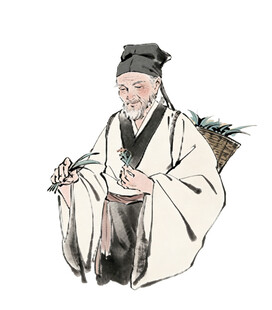 古代采药老者