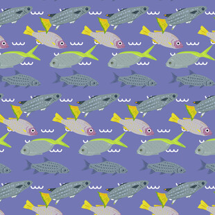 多彩鱼群图案背景