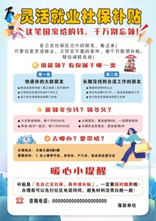 灵活就业社保补贴宣传单
