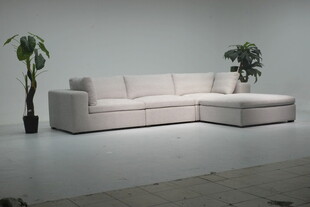 简约现代风格转角布艺沙发