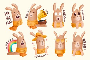 可爱兔子玩偶创意造型