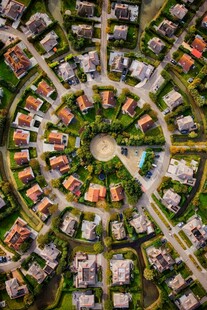 环形布局住宅小区鸟瞰