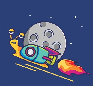 月球前的火箭发射瞬间