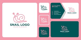 蜗牛logo设计模板展示