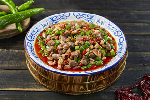 青椒炒鸭杂