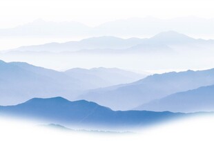 蓝色山