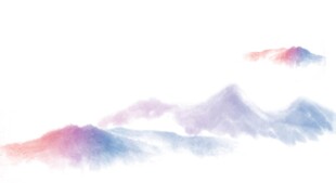 梦幻水墨风缥缈山峦景