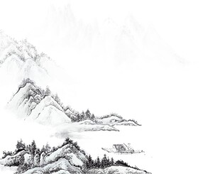 水墨山水风景图