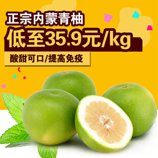 正宗内蒙青柚酸甜可口
