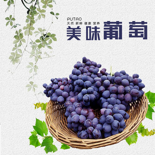 篮子里的美味紫葡萄