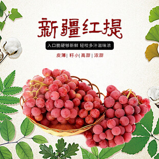新疆红提饱满诱人的鲜果