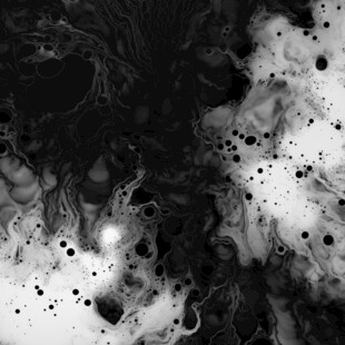 黑白水墨烟雾抽象艺术图