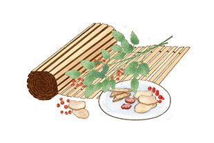 传统竹简与中式美食组合