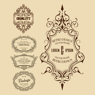 复古华丽装饰性花纹图案