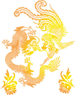 中式龙凤底纹