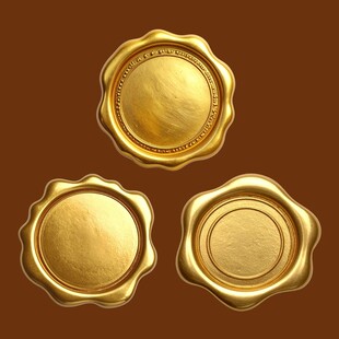 金色火漆印章