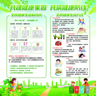 共建健康家园卫生月宣传海报