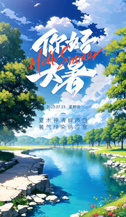 大暑海报 