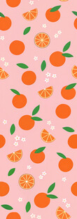 橙色水果图案背景纹理