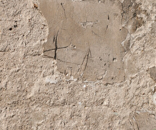 沙地上的神秘脚印印记