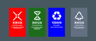 垃圾分类标志标识常见