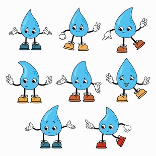水滴卡通形象