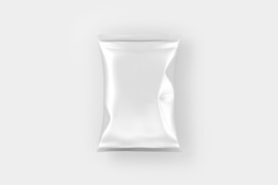 空白零食包装袋设计展示样机