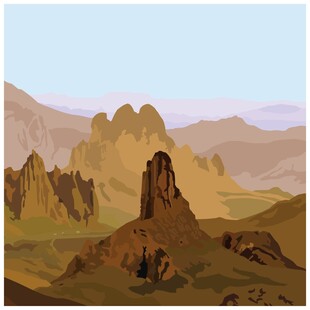 壮丽的沙漠山地景观
