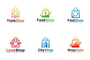 多彩店铺图标设计集合