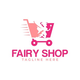 仙女购物商店标志设计