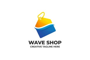 波浪购物标志设计