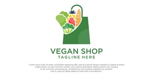 素食商店标志设计