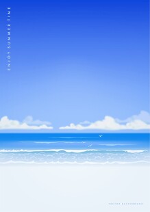 蔚蓝海岸蓝天海景风光