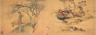 黛玉葬花史湘云醉卧芍药圃