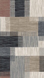 几何图案拼接纹理地毯